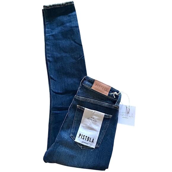 Revolve Pistola Aline Forever Jeans, High Rise, Skinny Stretch, Dark Sz 26 NWT - Picture 9 of 13